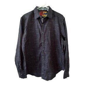 Robert Graham Men's Port Vila Classic Fit Chambray Sport Shirt Size Medium‎